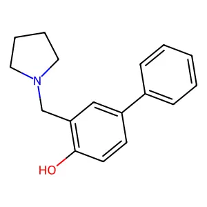 (1,1'-Biphenyl)-4-ol, 3-(1-pyrrolidinylmethyl)- structure