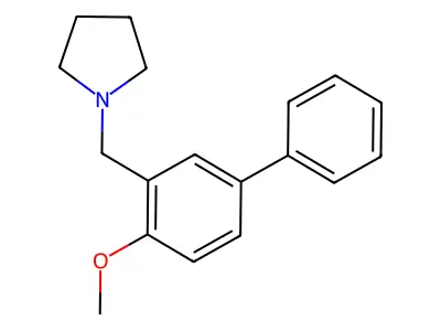 Pyrrolidine, 1-((4-methoxy(1,1'-biphenyl)-3-yl)methyl)- structure