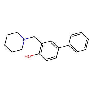 (1,1'-Biphenyl)-4-ol, 3-(1-piperidinylmethyl)- structure