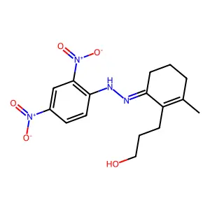3-[6-[(2,4-Dinitrophenyl)hydrazinylidene]-2-methylcyclohexen-1-yl]propan-1-ol structure