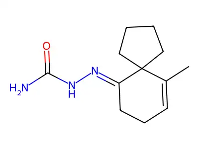 [(6-Methylspiro[4.5]dec-6-en-10-ylidene)amino]urea structure