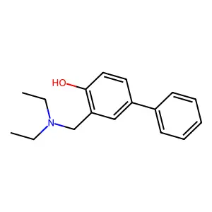 (1,1'-Biphenyl)-4-ol, 3-((diethylamino)methyl)- structure