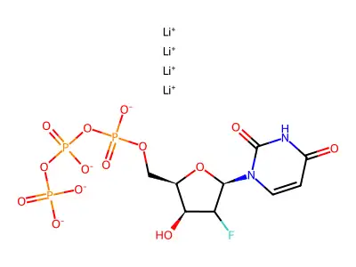 Methyl 1-(5-fluoro-1H-2-oxopyrimidin-4-yl)-beta-D-glucopyranuronate structure