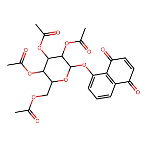 1,4-Naphthoquinone, 5-(tetraacetyl-beta-D-galactopyranosyloxy)- structure