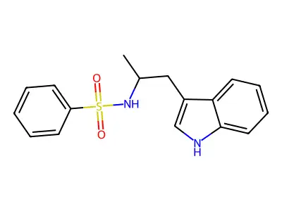 N-[1-(1H-indol-3-yl)propan-2-yl]benzenesulfonamide structure