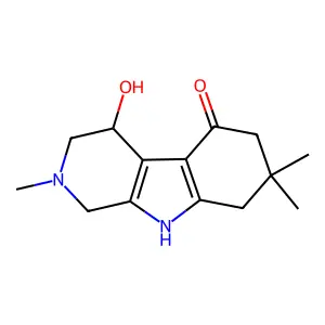 4-Hydroxy-2,7,7-trimethyl-1,3,4,6,8,9-hexahydropyrido[3,4-b]indol-5-one structure