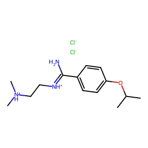 Benzamidine, N-(2-dimethylaminoethyl)-4-isopropoxy-, dihydrochloride structure