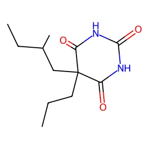 Barbituric acid, 5-(2-methylbutyl)-5-propyl- structure