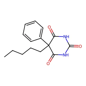Barbituric acid, 5-pentyl-5-phenyl- structure