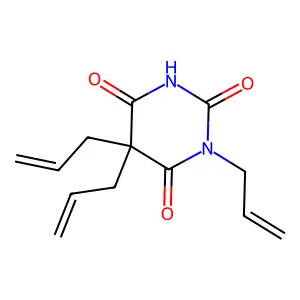 1,5,5-Triallylbarbituric acid structure