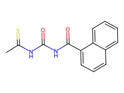 N-(ethanethioylcarbamoyl)naphthalene-1-carboxamide structure