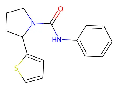 N-phenyl-2-thiophen-2-ylpyrrolidine-1-carboxamide structure