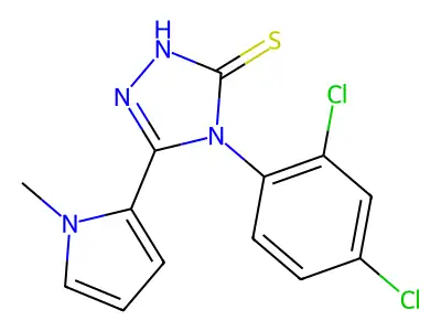 4-(2,4-dichlorophenyl)-5-(1-methyl-1H-pyrrol-2-yl)-4H-1,2,4-triazole-3-thiol structure