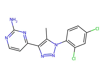 4-[1-(2,4-Dichlorophenyl)-5-methyltriazol-4-yl]pyrimidin-2-amine structure