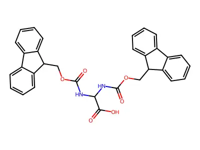 N,N'-Bis-Fmoc-diaminoacetic acid structure