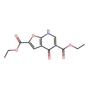 diethyl 4-oxo-7H-furo[2,3-b]pyridine-2,5-dicarboxylate structure