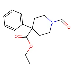 Ethyl 1-formyl-4-phenylpiperidine-4-carboxylate structure