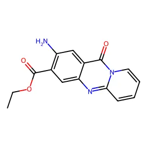 Ethyl 2-amino-11-oxopyrido[2,1-b]quinazoline-3-carboxylate structure