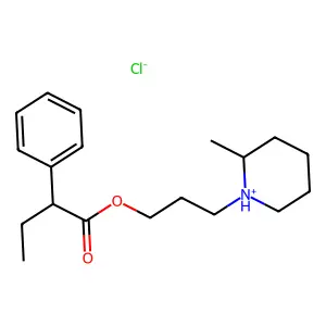 3-(2-Methylpiperidin-1-yl)propyl 2-phenylbutanoate--hydrogen chloride (1/1) structure