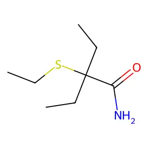 2-乙基-2-乙硫基丁酰胺 structure