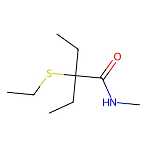 2-乙基-2-乙硫基-N-甲基丁酰胺 structure