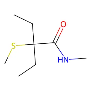 2-乙基-N-甲基-2-甲硫基丁酰胺 structure