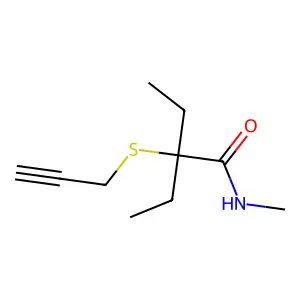 2-乙基-N-甲基-2-(2-丙炔硫基)丁酰胺 structure