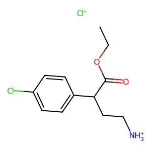 Ethyl 4-amino-2-(4-chlorophenyl)butanoate--hydrogen chloride (1/1) structure