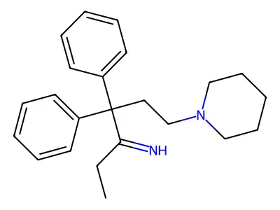 4,4-Diphenyl-6-(piperidin-1-yl)hexan-3-imine structure
