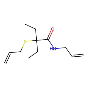 N-烯丙基-2-烯丙硫基-2-乙基丁酰胺 structure