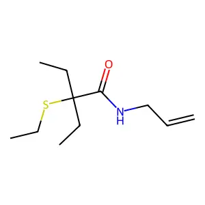 N-烯丙基-2-乙基-2-乙硫基丁酰胺 structure