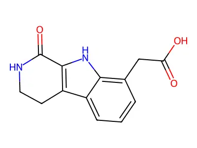 9H-Pyrido(3,4-b)indole-8-acetic acid, 1,2,3,4-tetrahydro-1-oxo- structure