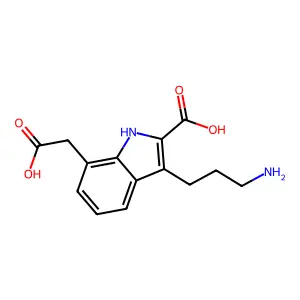 3-(3-氨丙基)-2-羧基吲哚-7-乙酸 structure