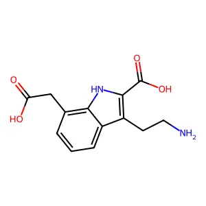 3-(2-氨乙基)-2-羧基吲哚-7-乙酸 structure