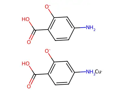 Bis(4-amino-2-hydroxybenzoic acid);copper structure
