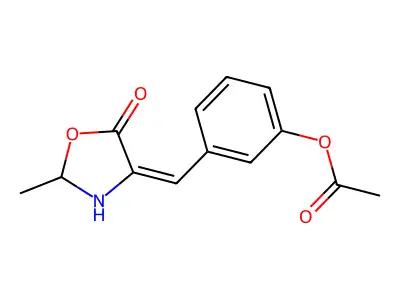 [3-[(2-methyl-5-oxo-1,3-oxazolidin-4-ylidene)methyl]phenyl] Acetate structure
