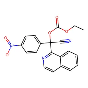 [Cyano-isoquinolin-1-yl-(4-nitrophenyl)methyl] ethyl carbonate structure