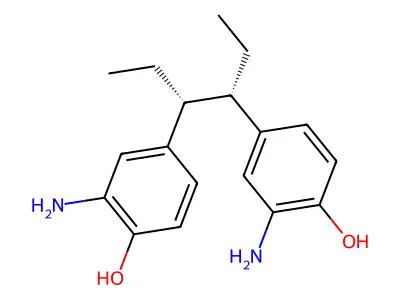 Phenol, 4,4'-(1,2-diethylethylene)bis(2-amino- structure