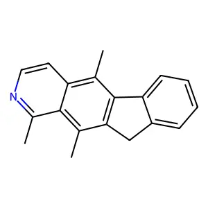 1,5,11-trimethyl-10H-indeno[1,2-g]isoquinoline structure