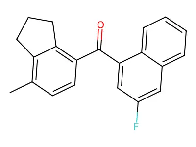Methanone, (2,3-dihydro-7-methyl-1H-inden-4-yl)(3-fluoro-1-naphthalenyl)- structure