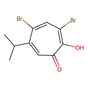 2,4,6-Cycloheptatrien-1-one, 3,5-dibromo-2-hydroxy-6-(1-methylethyl)- structure