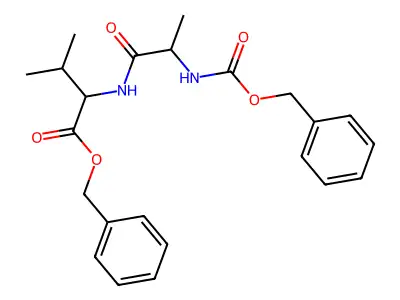 Carbobenzyloxy-L-alanyl-L-valine benzyl ester structure