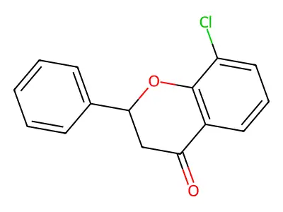 4H-1-Benzopyran-4-one, 8-chloro-2,3-dihydro-2-phenyl- structure