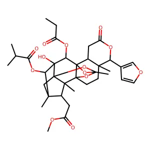 Phragmalin 3-isobutyrate 30-propionate structure