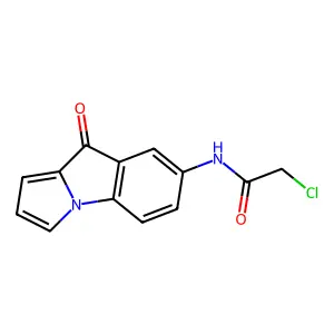 2-chloro-N-(4-oxopyrrolo[1,2-a]indol-6-yl)acetamide structure