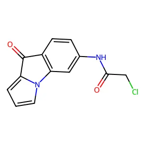 2-chloro-N-(4-oxopyrrolo[1,2-a]indol-7-yl)acetamide structure