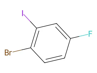1-Bromo-4-fluoro-2-iodobenzene structure