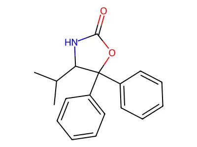 5,5-Diphenyl-4-(propan-2-yl)-1,3-oxazolidin-2-one structure