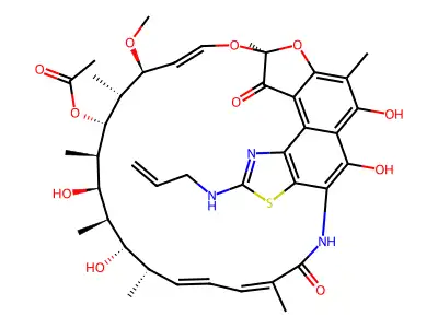Ansamycin: Rifamycin derivative R-175 structure