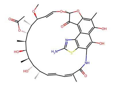 Ansamycin: Rifamycin derivative R-112 structure